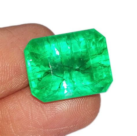 1305 Ct Natural Colombian Green Emerald Gie Certified Loose Etsy