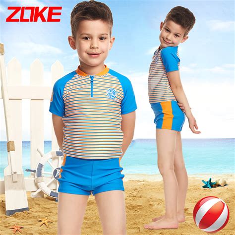 Zhou Ke Childrens Swimsuit Boys Swimming Trunks Split Short Sleeve