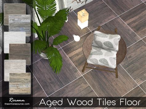 Aged Wood Tiles Floor By Rirann Sims 4 Walls And Floors