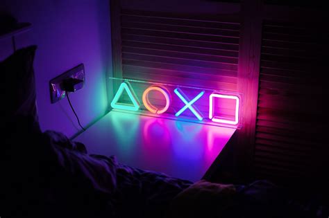 Playstation Neon Sign For Living Room Etsy In 2020 Neon Signs Neon