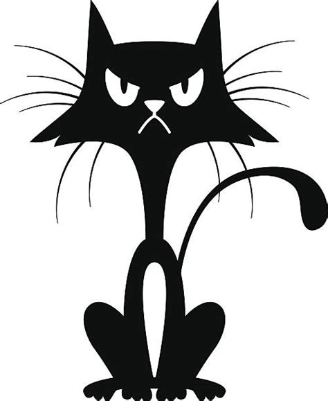 Clip Art Of Angry Black Cat Illustrations Royalty Free Vector Graphics
