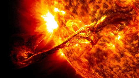 A Giant Prominence On The Sun Erupting Captured By Nasas Solar