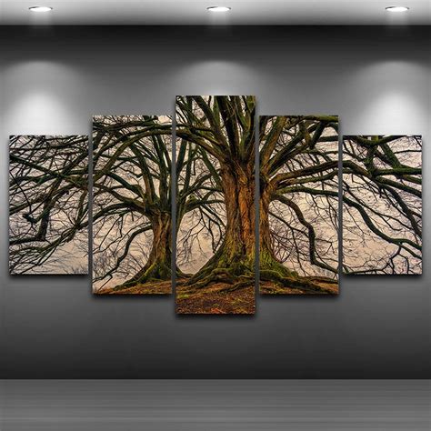 Tree Branch Artistic Print Drawing Decor On Canvas Framed