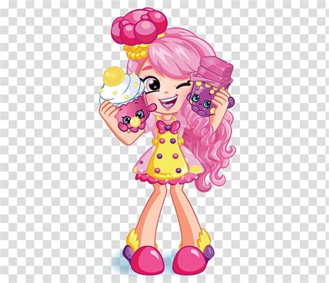 Pink Haired Girl Shopkins Shoppies Bubbleisha Shopkins Logo