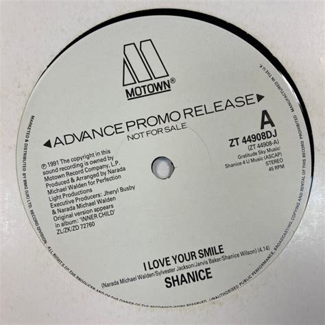 Shanice I Love Your Smile 1991 Vinyl Discogs