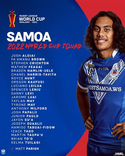 Nrl 2022 World Cup Toa Samoa Penrith Panthers Parramatta Eels