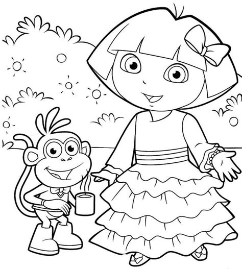 22+ Awesome Picture of Dora Coloring Pages Dora Coloring Pages Dora