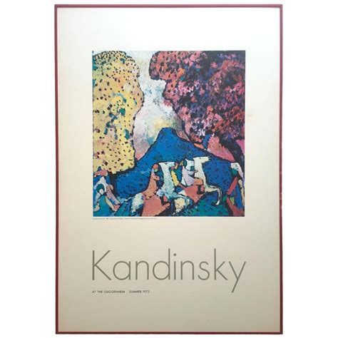Wassily Kandinsky Vintage 1972 Lithograph Print Framed Guggenheim