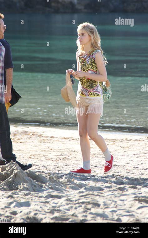 Imogen Poots On The Set Of The Movie A Long Way Down At Camp De Mar Camp De Mar Spain