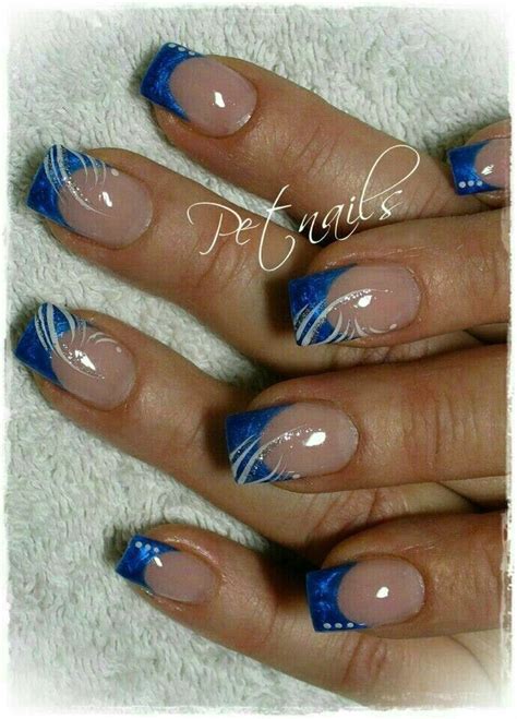 Get A Chic Look With Blue French Tip Nails