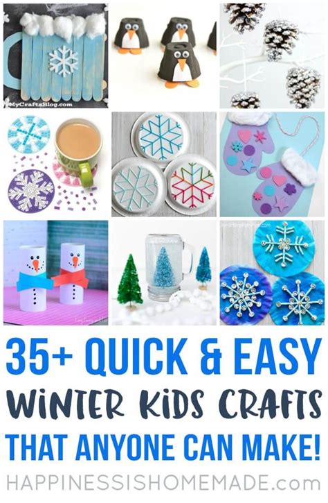 Easy Winter Kids Crafts That Anyone Can Make Happiness