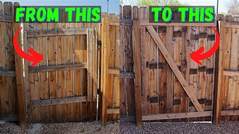 How To Sagging Fence Gate Repair With Custom Diy Hinges Youtube