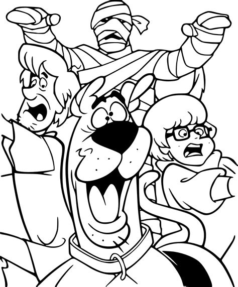Coloriage ScoobyDoo Halloween à imprimer