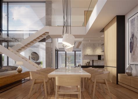 Warm Modern Interior Design Vis For Lk Projektpl On Behance