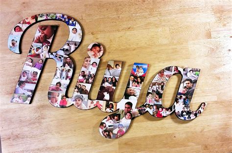 Custom Photo Collage, Letter Photo Collage, Wood Letters, Personal Collage, Photo Collage ...