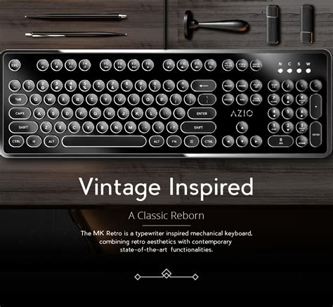 Buy Azio Mk Retro Typewriter Inspired Mechanical Keyboard