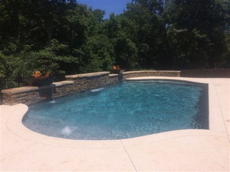 Pool Built By Luther Stem Pools And Spas ~ Blue Granite Pebble Sheen