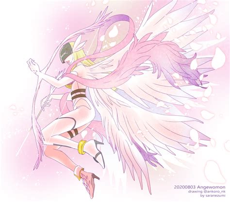 Angewomon Digimon 1girl Angel Girl Belt Mask Solo Wings Image View Gelbooru Free