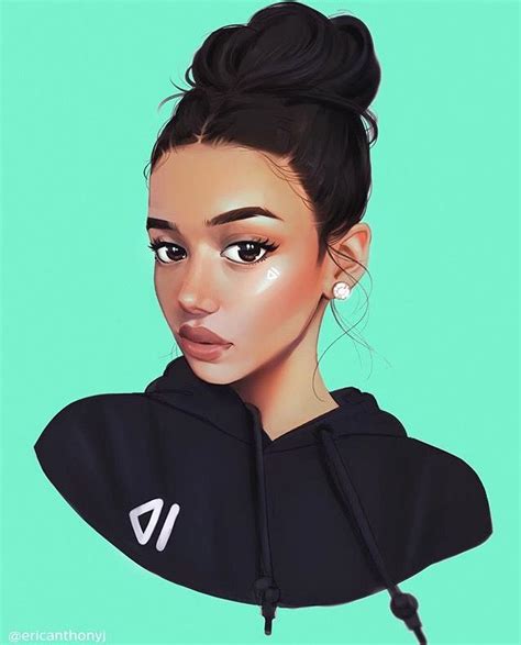 Black Girl Cartoon Girls Cartoon Art Anime Art Girl Black Love Art