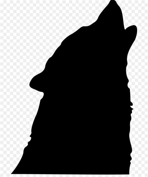 Gray Wolf Silhouette Drawing Clip Art Black Wolf Head Png Download