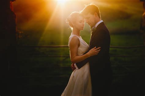 Wedding couple at sunset. Bride and groom portraits | Best wedding photographers, Groom portrait ...