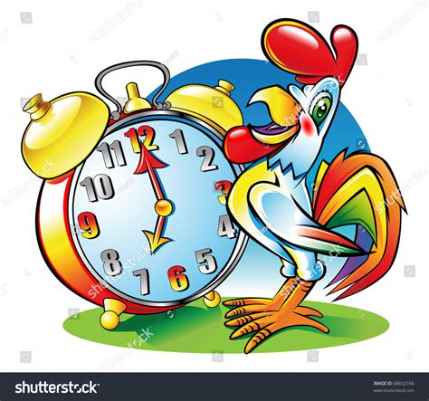 Rooster Wakeup Stock Vector Royalty Free 68652166 Shutterstock