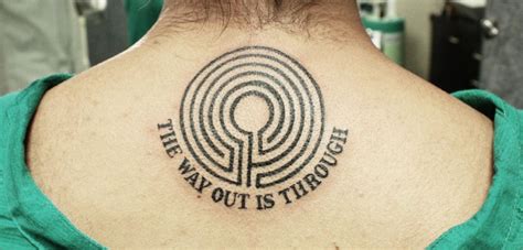 Amazing Maze Tattoo The Way Out Is Through Inked By Black Poison