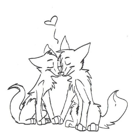This page is published the coloring images of anime. Fanart : Spirit Of The Wild - -Wolf Couple Lineart ...