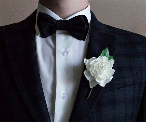 Gardenia Boutonniere For Men Wedding Boutonnieres White Grooms Etsy