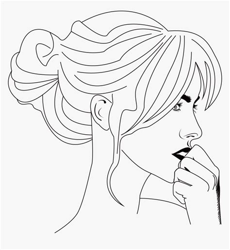 Black And White Cartoon Face Clip Art Side Face Drawing Cartoon Hd