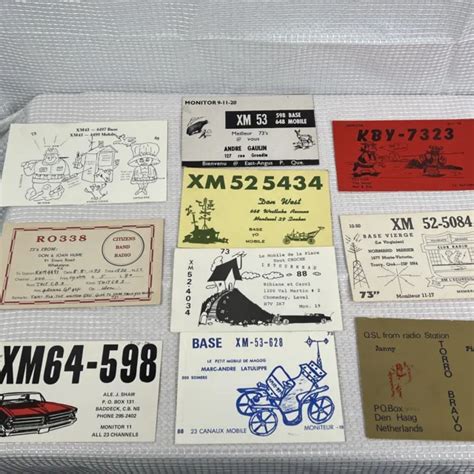 Vintage Qsl Radio Cards Amateur Radio Qsl Cards Lot Canada Radio Cards Lot 10 1499 Picclick