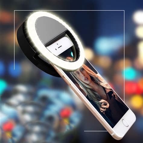 Universal Selfie Led Ring Flash Fill Light Clip For Iphonesamsung Smart Phone Selfie Ring