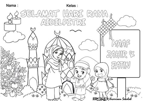 Coloring Pages Colouring Hari Raya Aidilfitri Pictures Riset