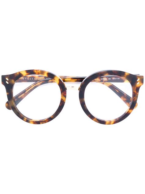 Stella Mccartney Tortoiseshell Round Glasses Modesens