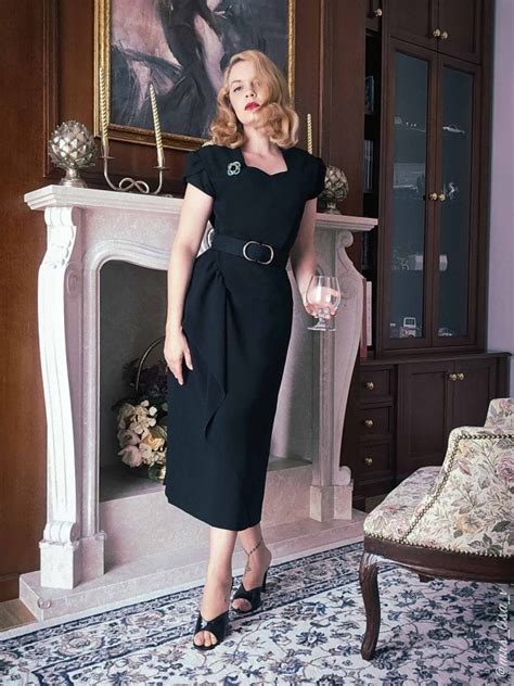 1940s Dress Gloria Black From Vivien Of Holloway