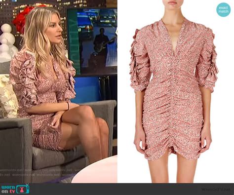 Wornontv Morgans Pink Floral Ruched Dress On E News Nightly Pop