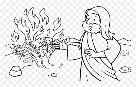 Clipart Moses And Burning Bush
