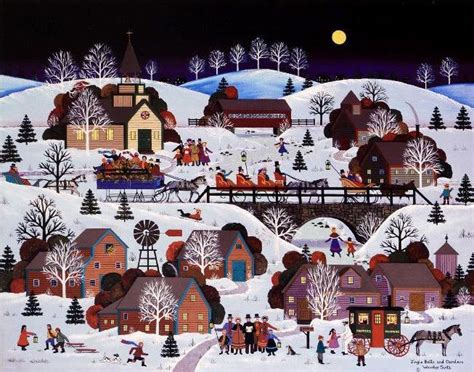 Jingle Bells And Carolers Limited Edition Artist Proof Lithograph On