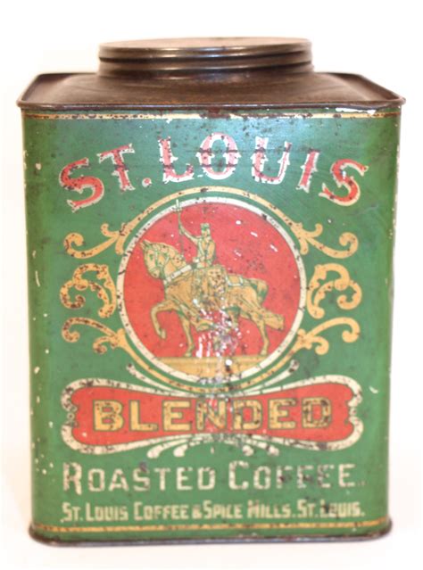 St Louis Blended Roasted Coffee Tin St Louis Coffee And Spice Mills Co