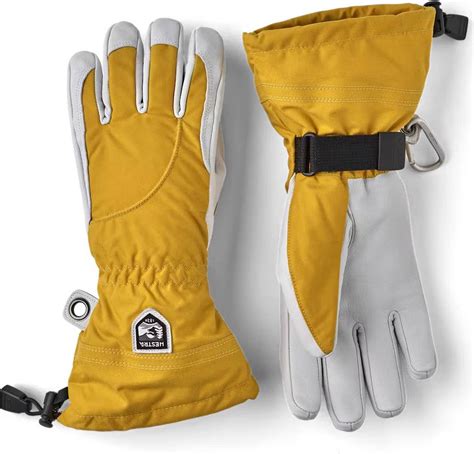 Hestra Heli Female 5 Finger Ski Gloves Mustardoff White • Pris