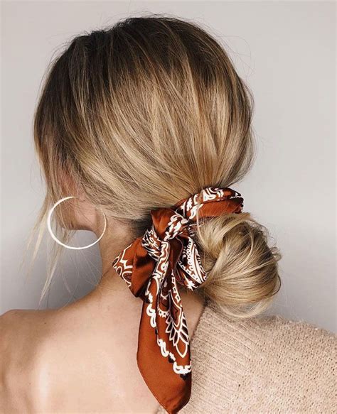 21 Pretty Ways To Wear A Scarf In Your Hair Easy Hairstyle With Scarf