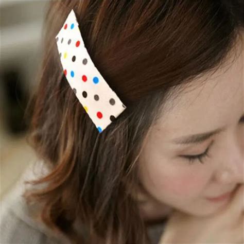 new dot barrettes colorful cloth hair clips bb ladies hairpin for girls women hair accessories
