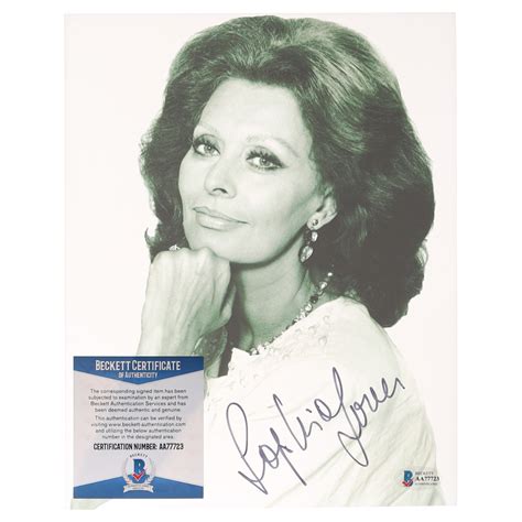 Sophia Loren Signed X Photo Beckett Pristine Auction