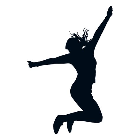 Woman Jumping Pose Silhouette Png Image Download As Svg Vector Eps Or