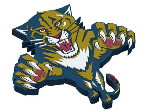 Current logo (2016) of the florida panthers. 3D Printed Florida Panters logo by Ryšard Poplavskij ...