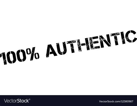 100 Percent Authentic Rubber Stamp Royalty Free Vector Image