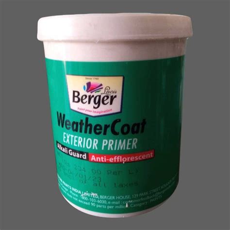 Berger Weathercoat Exterior Primer 1 Ltr At Rs 181litre In Cuttack