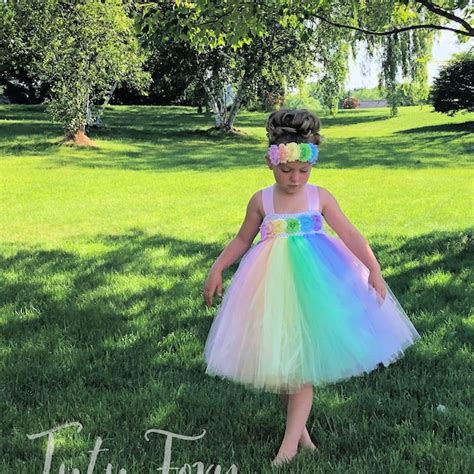 Rainbow Tutu Dress Etsy