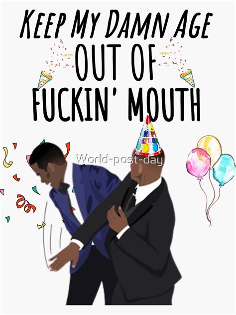 Will Smith Slap Funny Birthday Card Birthday Card T For Him