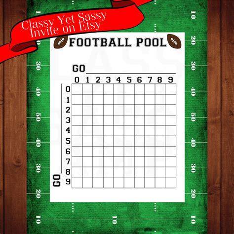 Playful Printable 25 Square Football Pool Clifton Blog
